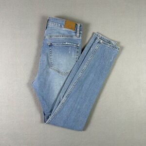 Aeropostale Jeans Womens 6 Distressed Cheery Skinny Light Wash Denim Jegging